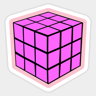 Pink Cube Sticker
